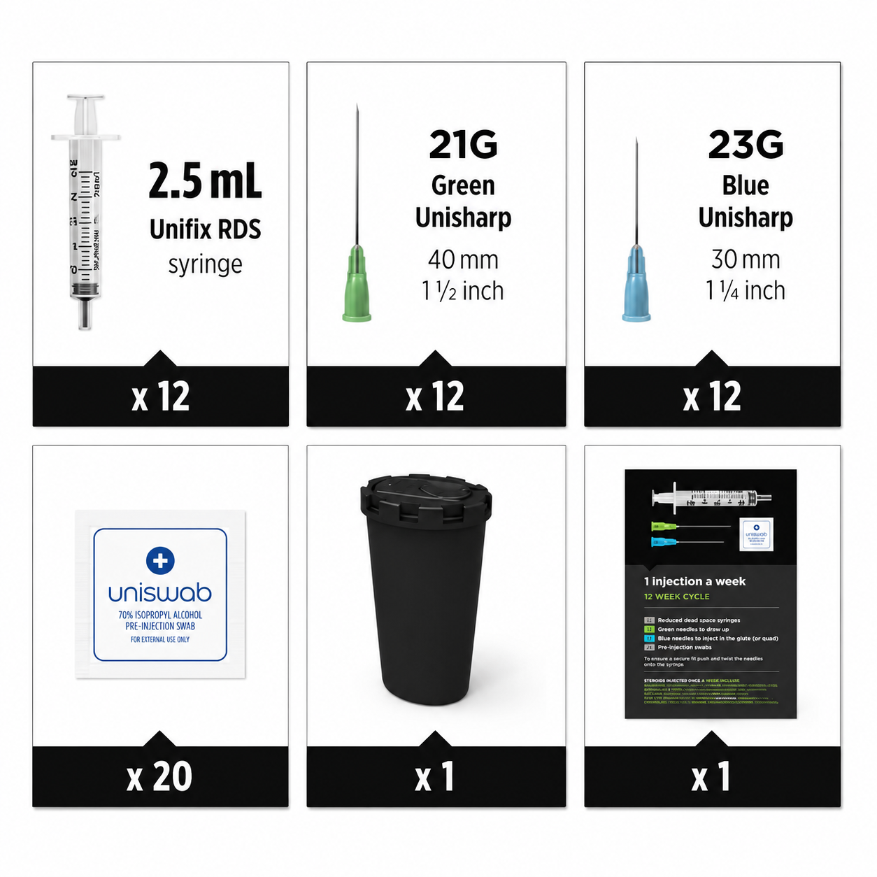 Steroid 12 Week Cycle Kit - 12 Syringes